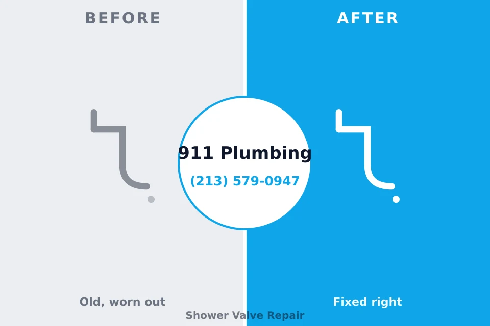 Before and after: plumbing repair Laguna Park, TX